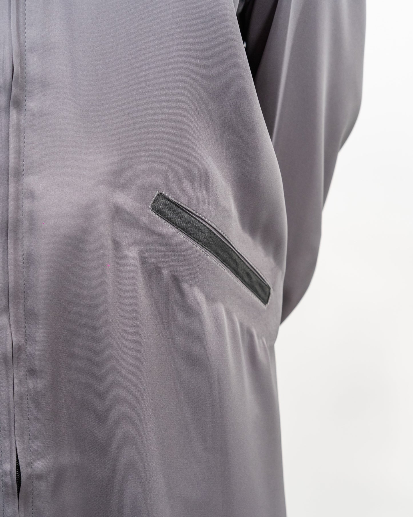 Maheen || Grey Hoodie Abaya || Double Georgette Abaya