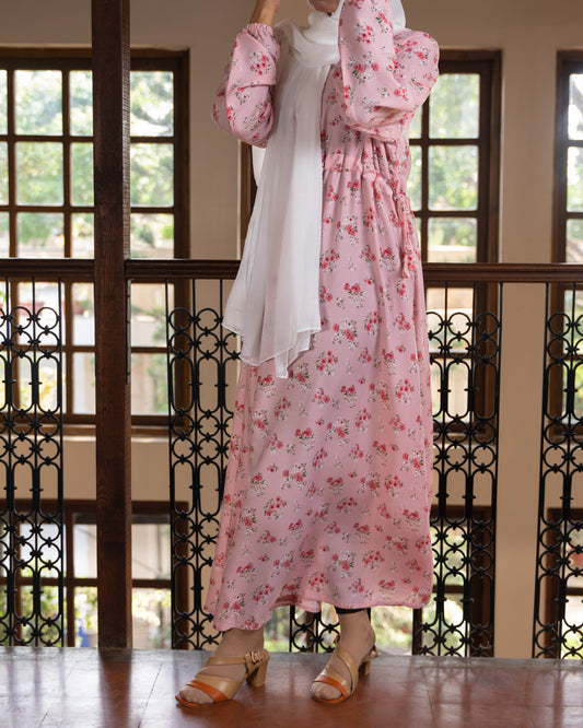 Amna || Floral Design Abaya || Georgette Fabric